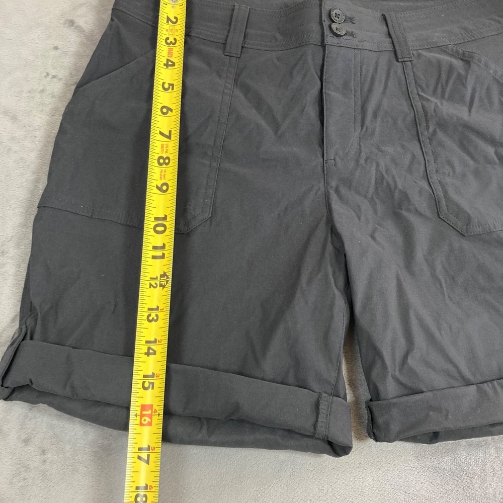 Eddie Bauer Black Women's Athletic Hike Roll-Cuff Shorts Size 8 Some Stretch - Picture 6 of 14